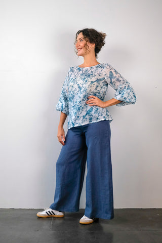 1373 Soft Top Linen Pants DB